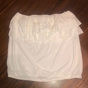American Eagle White strapless shirt